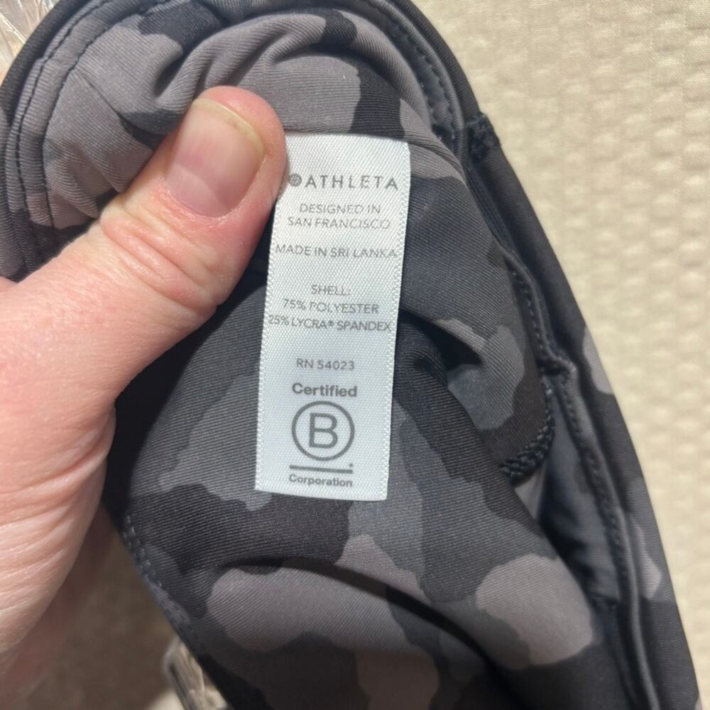 Athleta S Lightning Camo 7/8 SuperSonic Stash Pocket Activewear Legging - Picture 11 of 12